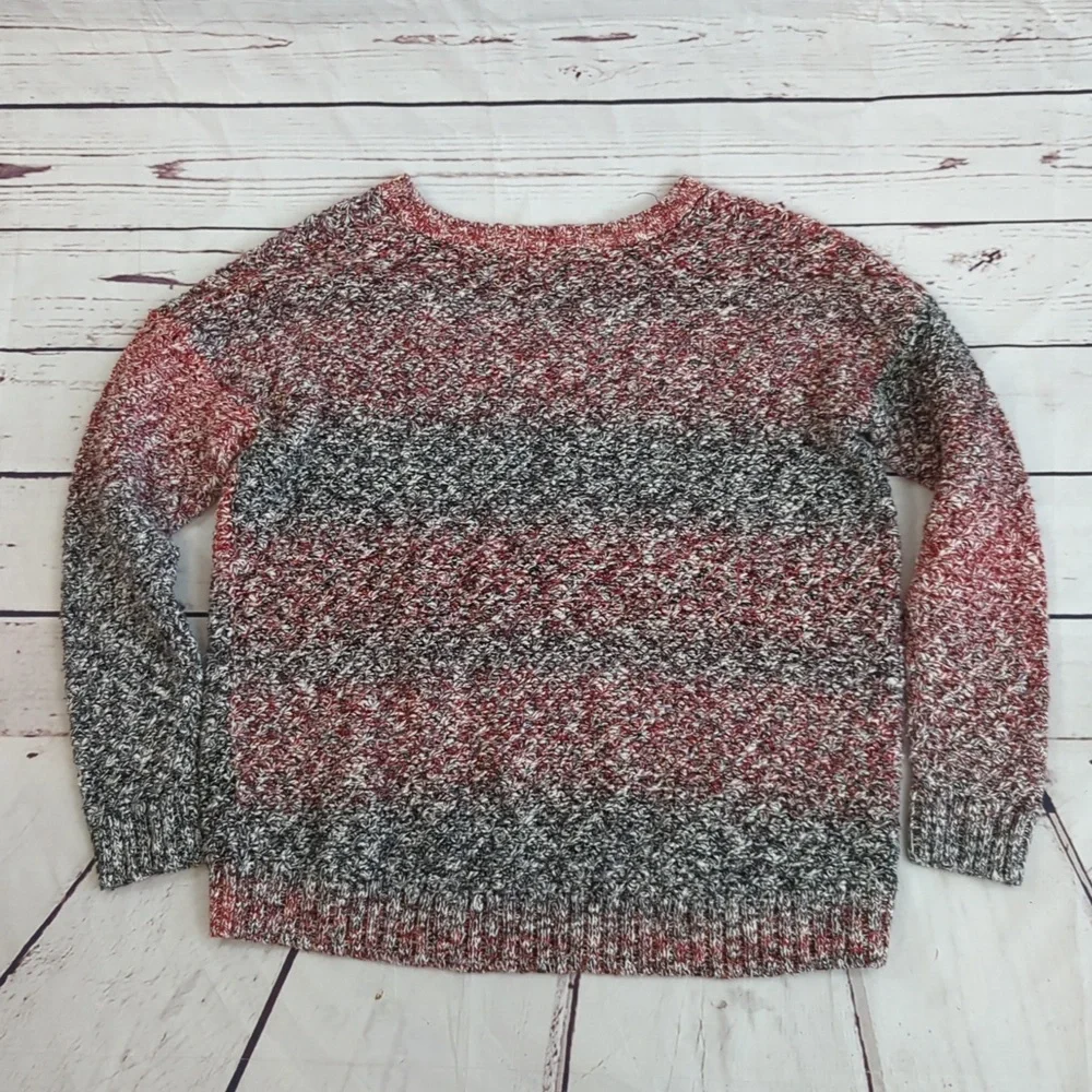 Bass Cropped Knit Sweater, pull over crew neck, women's size medium - Picture 6 of 7